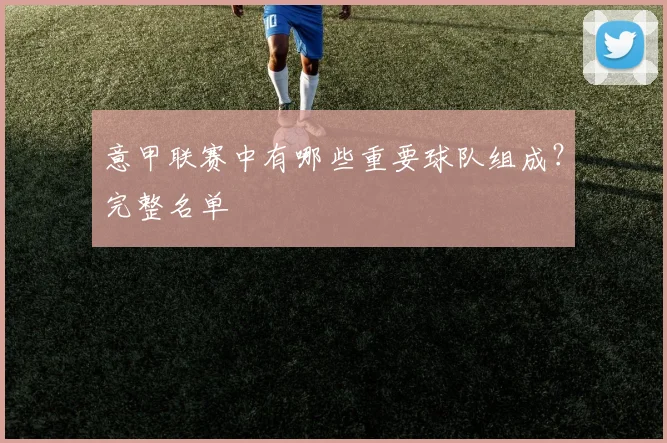 意甲联赛中有哪些重要球队组成？完整名单